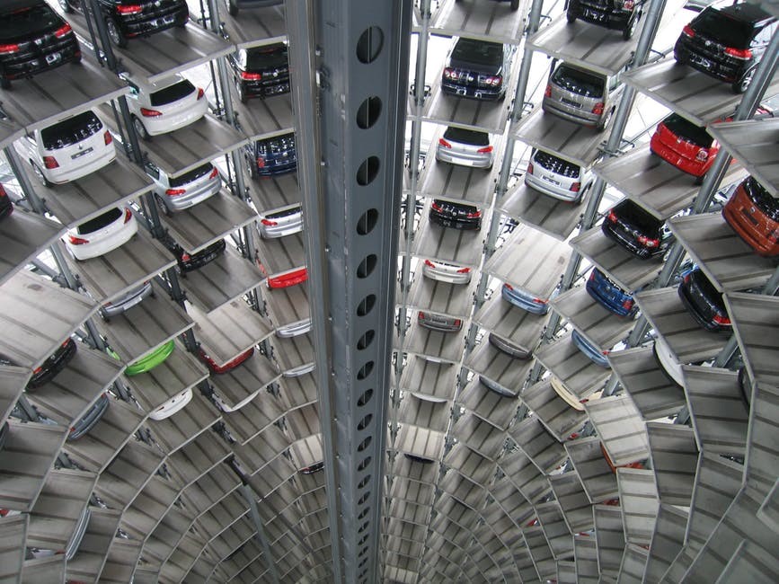 Rows of cars & auto prepaid maintenance programs